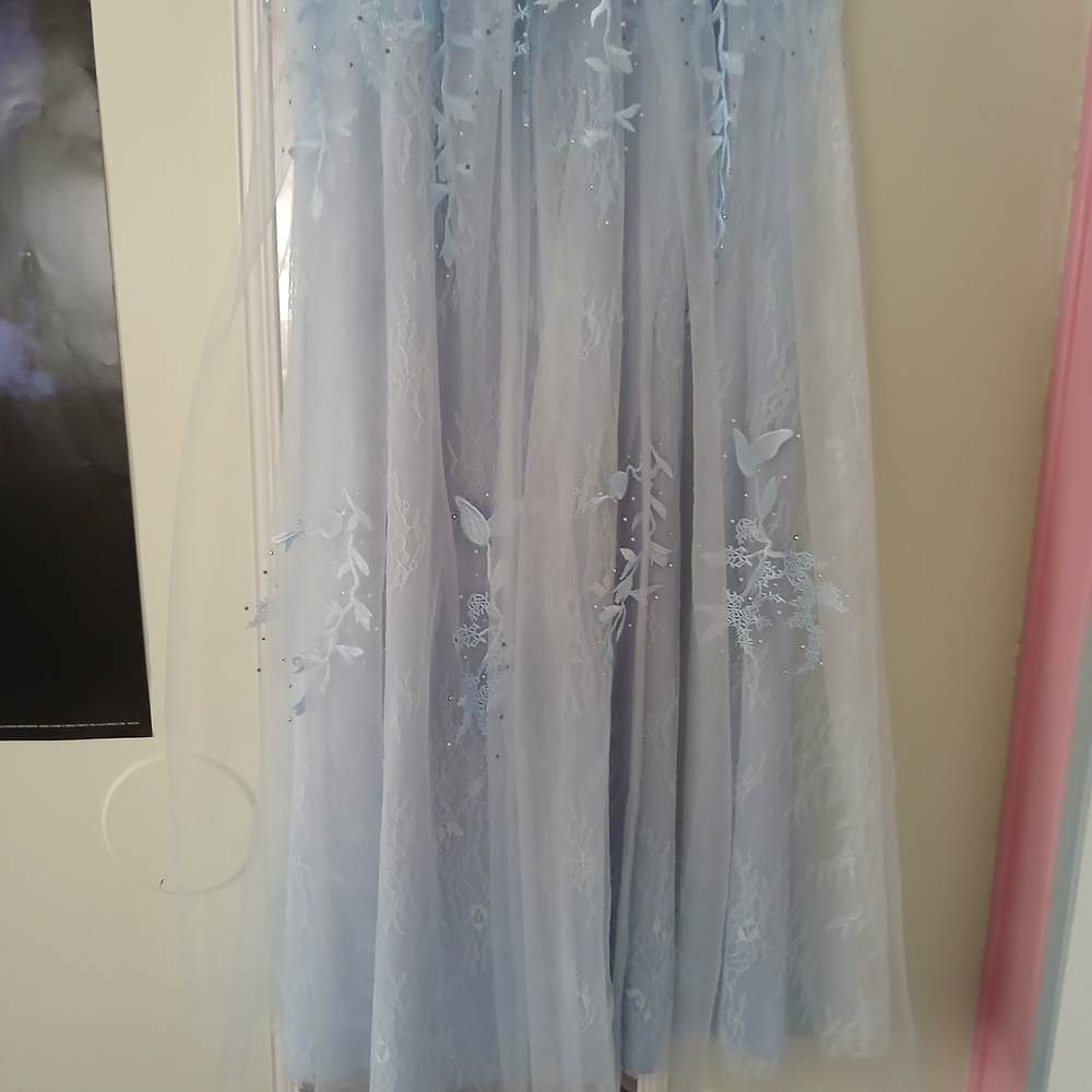 Elegant Light Blue Sheer Curtain